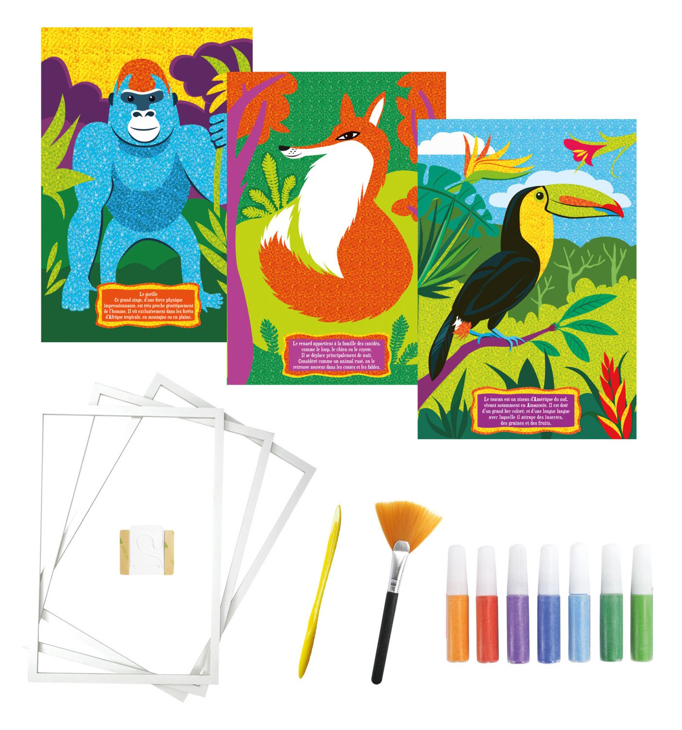 Kit créatif enfant Sable 3 tableaux Animaux