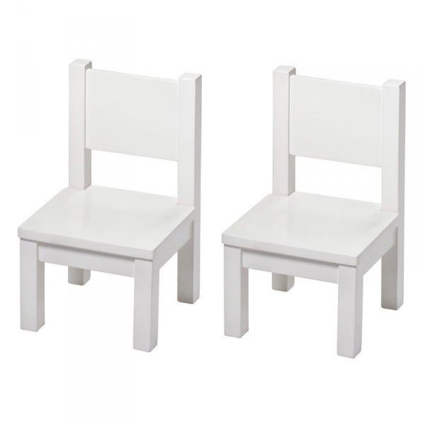 Lot de 2 Ma première chaise Enfant Montessori Blanc 1-4 ans