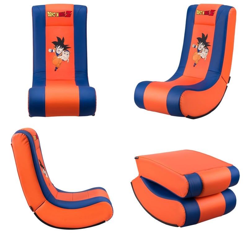 Fauteuil gamer à bascule DBZ Dragon Ball Z, siege gaming taille Orange S/M pour enfant