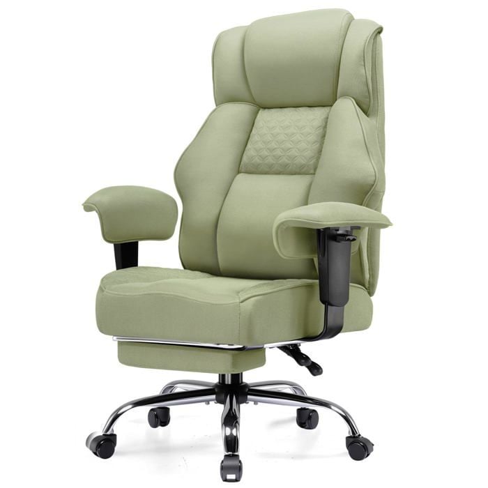 Chaise Gaming Ergonomique en Tissu Premium Large Fauteuil de Bureau Pivotant avec Repose Pieds Réglable - vue 6