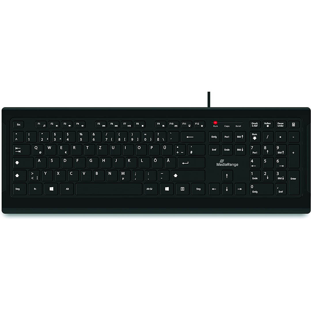 Clavier Filaire MediaRange MROS101-FR – AZERTY, Touches Ultraplates, Maison/Bureau - vue 4
