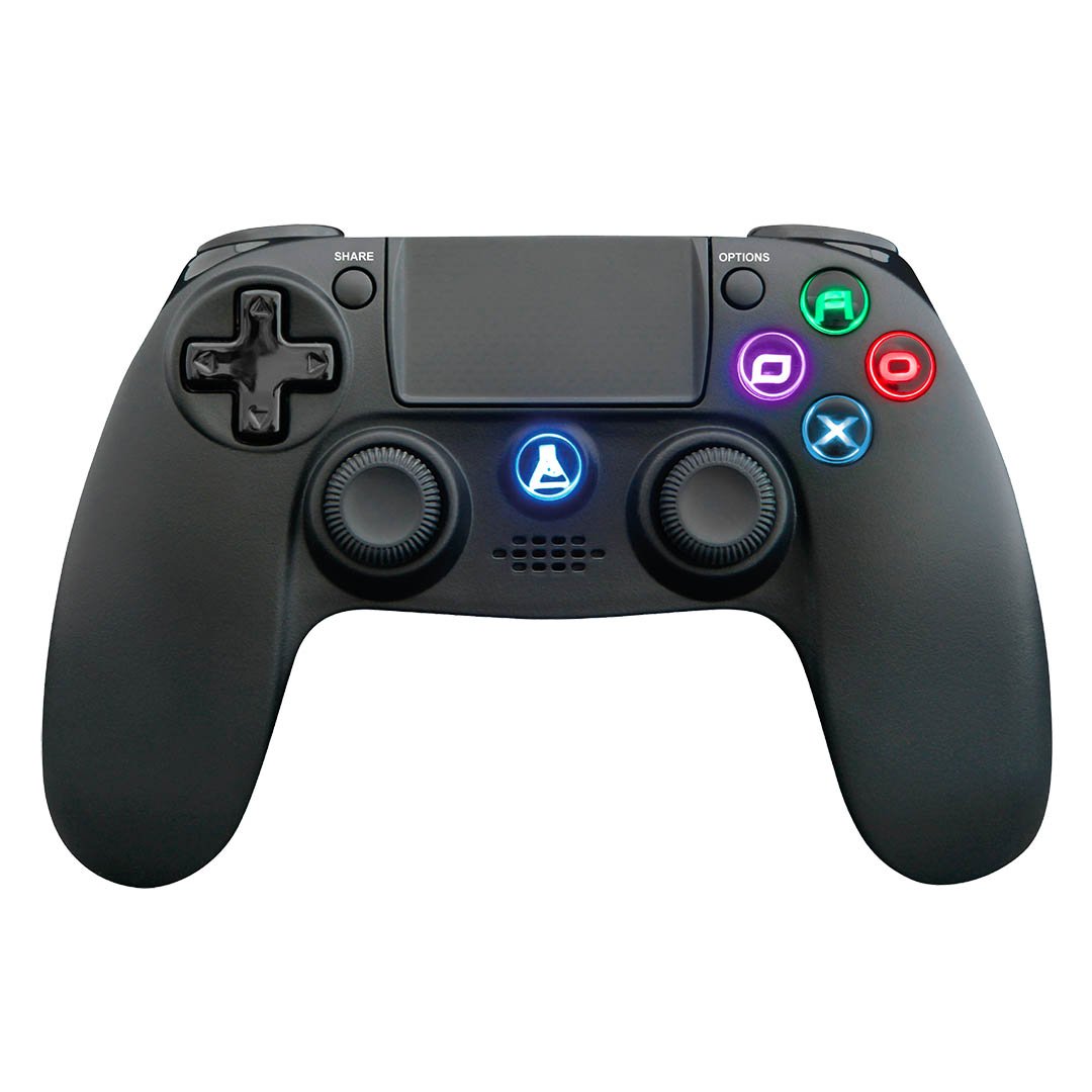 Manette Gaming The G-Lab Iridium - Compatible PS4 et PC - TouchPad - Vibrations - Haut Parleurs intégrés - Rechargeable - Noir