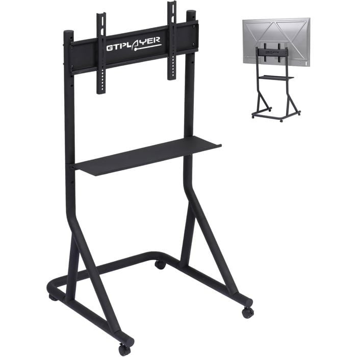 Support écran course réglable hauteur roulettes TVmoniteur 32 65 pour cockpit simu - vue 2