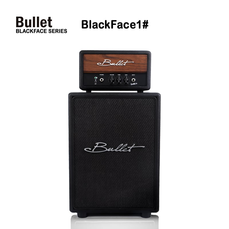 Bullet® BlackFace1# Mini Stack High Gain Pré-Tube 20W + Cab 8″ Celestion G8C-15 - Amplificateur pour Guitare Electrique