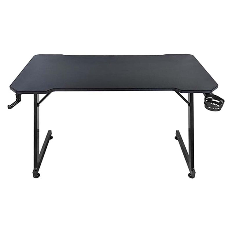 Subsonic - Bureau gaming ergonomique finition carbone, bureau gamer avec tapis de souris intégral pour PC gaming