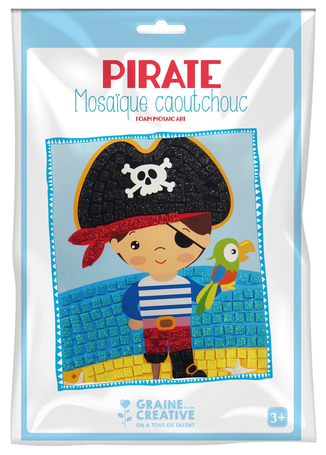 Kit mosaique caoutchouc souple Pirate