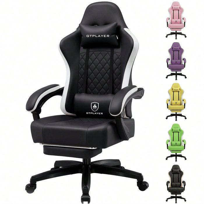 Chaise gaming ergonomique GTPLAYER GTPLAYER Similicuir Ressorts ensachés Capacité 150 kg - vue 2