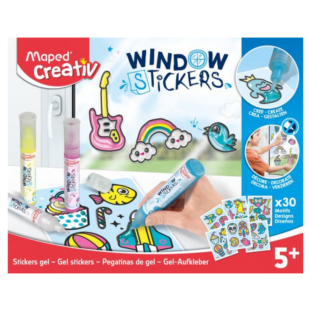 Stickers gel color n stick boite carton