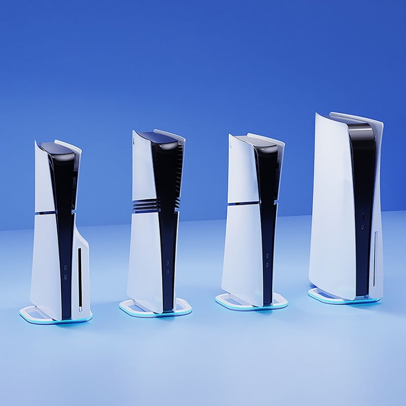 Stand vertical PS5 pour PS5 et PS5 Slim, support pour Playstation 5 à LED RGB