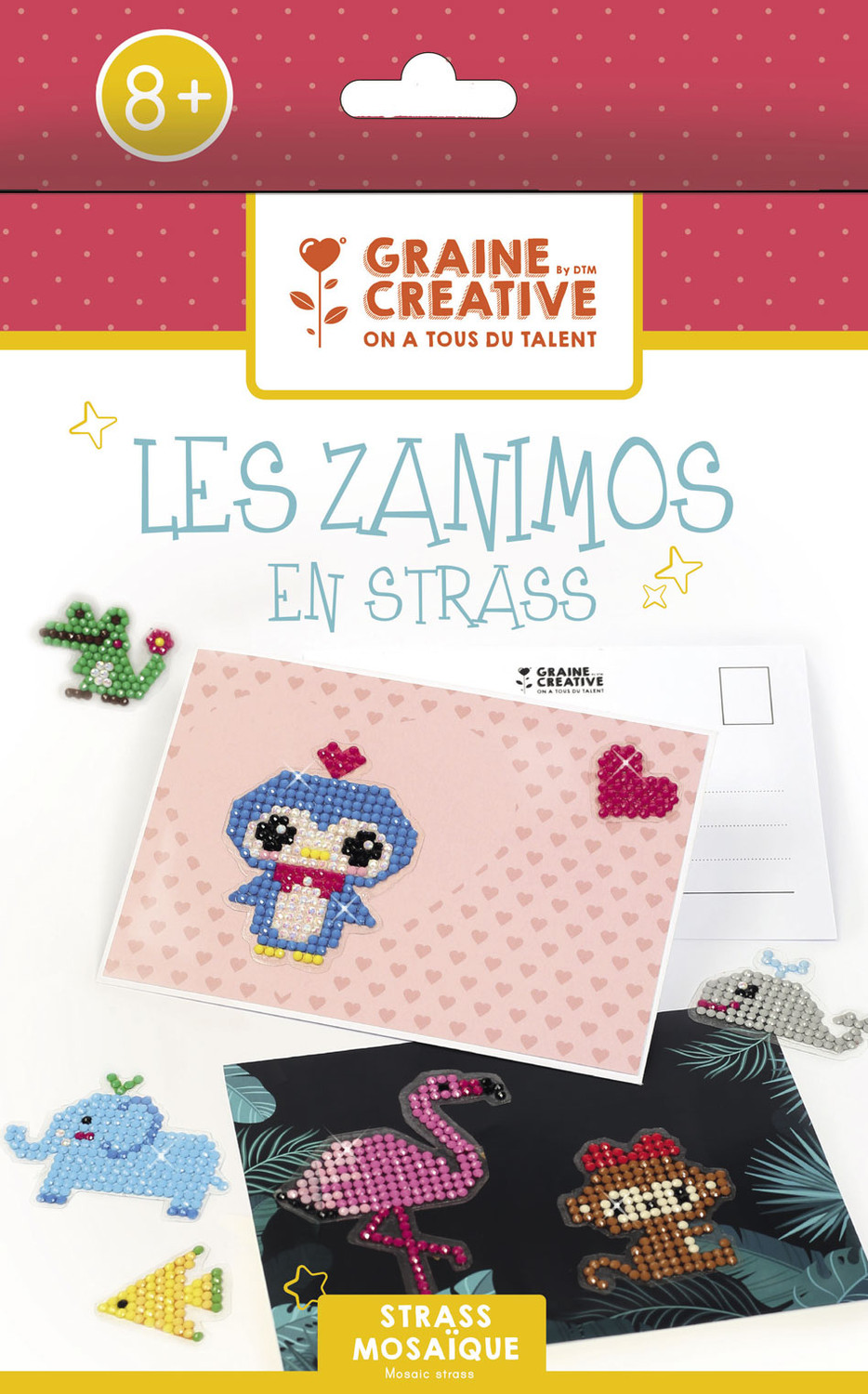 KIT STRASS MOSAIQUE - LES ANIMAUX