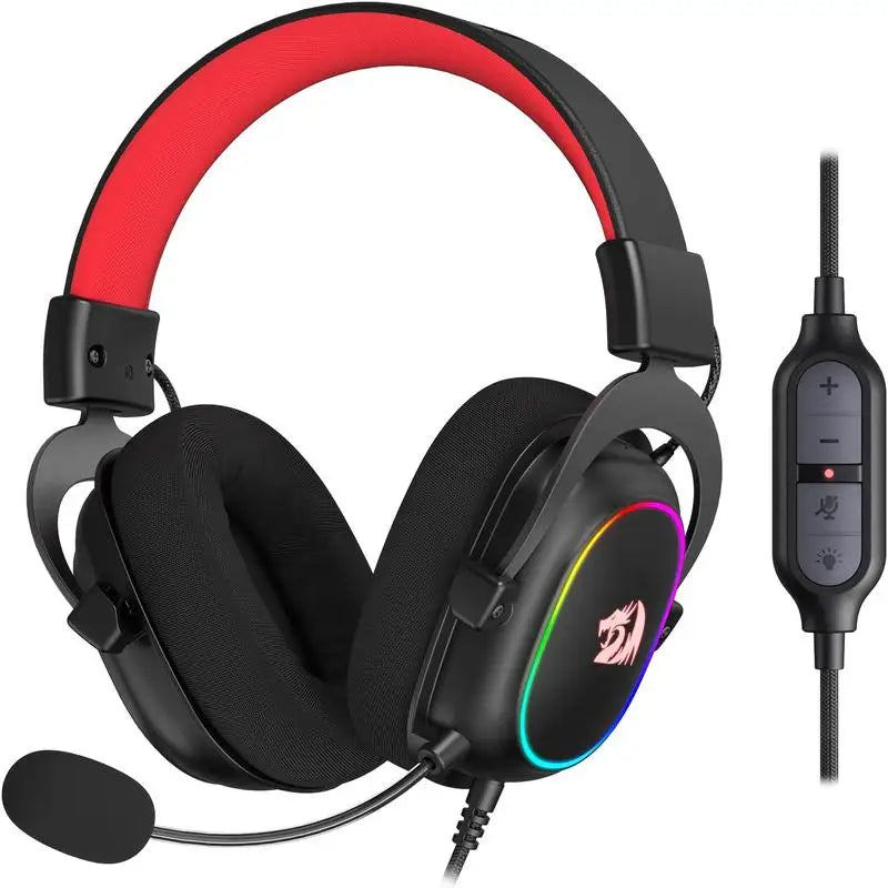 Casque de jeu rétroéclairé filaire 7.1 son Surround formes Redragon H510 Zeus X RGB - vue 2