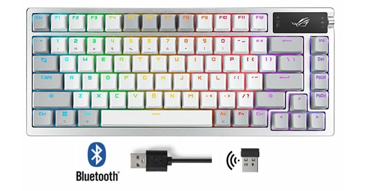 Clavier Gamer Sans Fil ASUS ROG Azoth – Mécanique, RGB, Bluetooth - vue 2