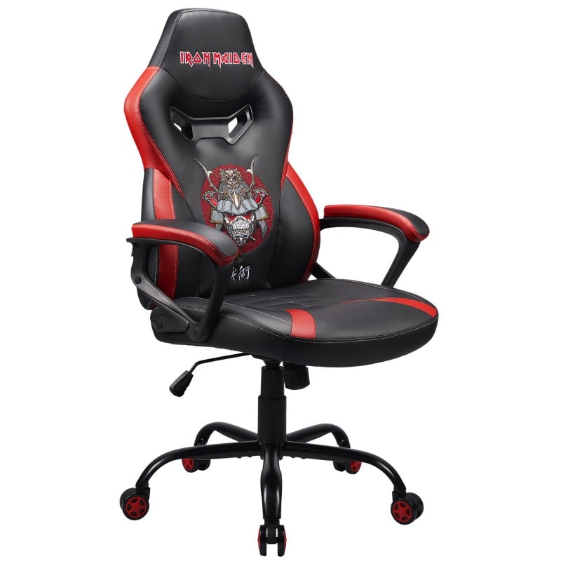 Chaise gaming Iron Maiden Senjutsu , fauteuil gamer Noir et rouge taille S/M