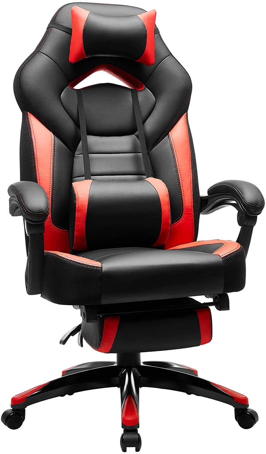 Fauteuil gamer ergonomique chaise gaming fauteuil de bureau avec repose pieds télescopique