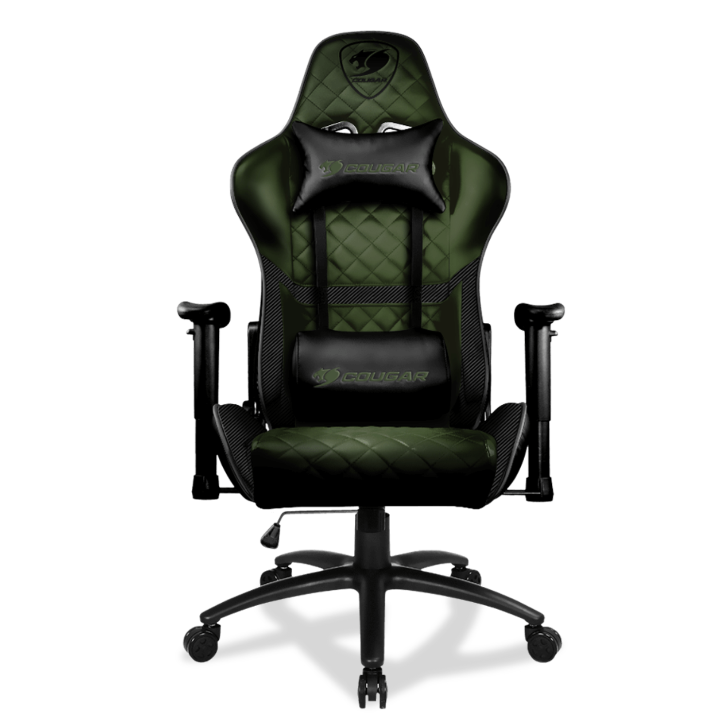Fauteuil gaming Cougar Gaming ARMORONEGREEN Ergonomique Similicuir Roues silencieuses - vue 2