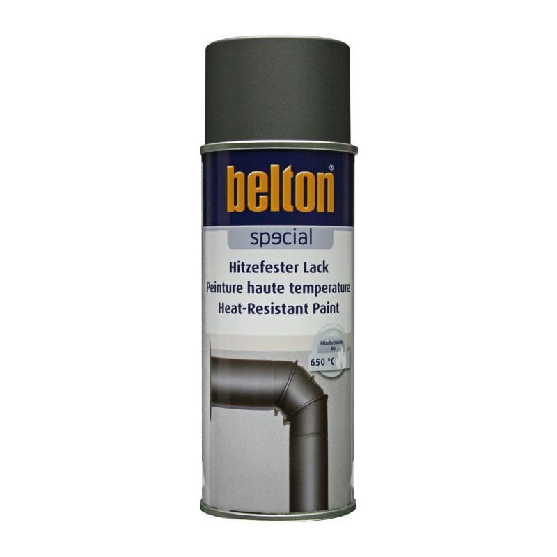 Bombe de peinture haute température gris fonte 400ml - Belton