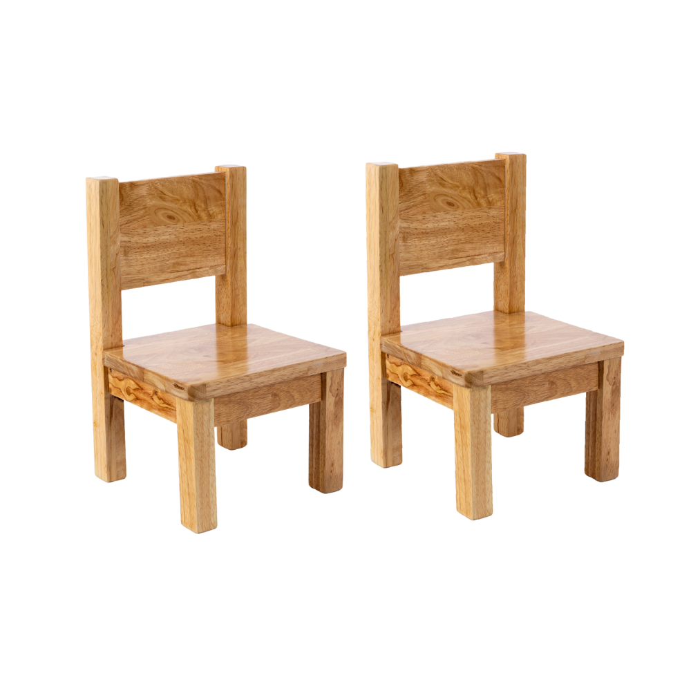 Lot de 2 Ma première chaise Enfant Montessori Bois naturel 1-4 ans