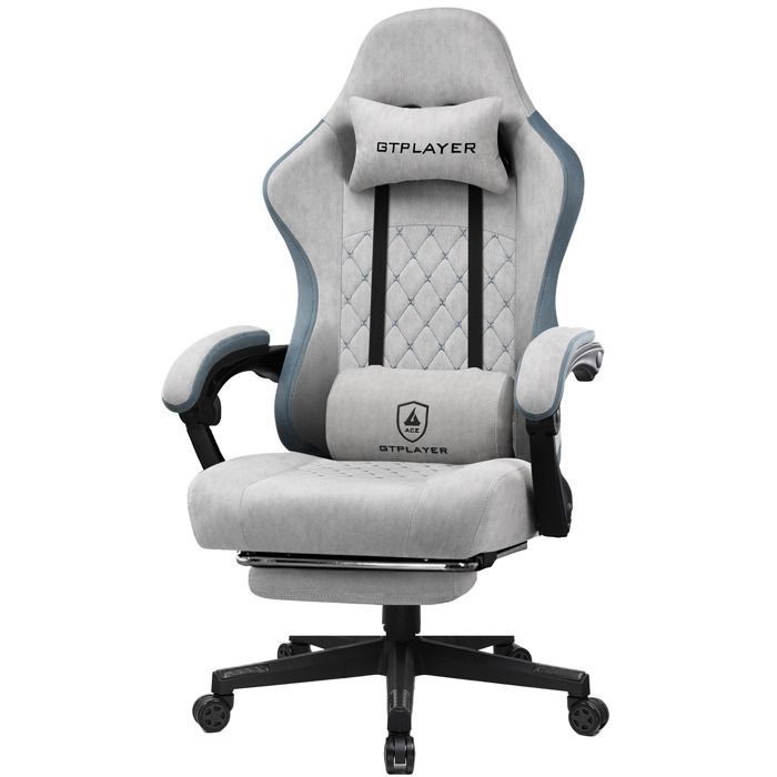 Chaise de bureau gaming Fauteuil ergonomique inclinable Réglable en hauteur - vue 2