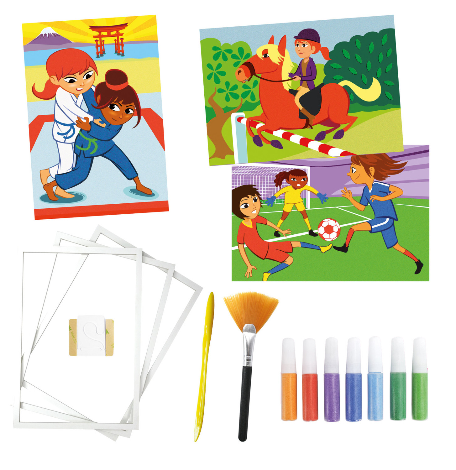 Kit créatif enfant Sable 3 tableaux Filles