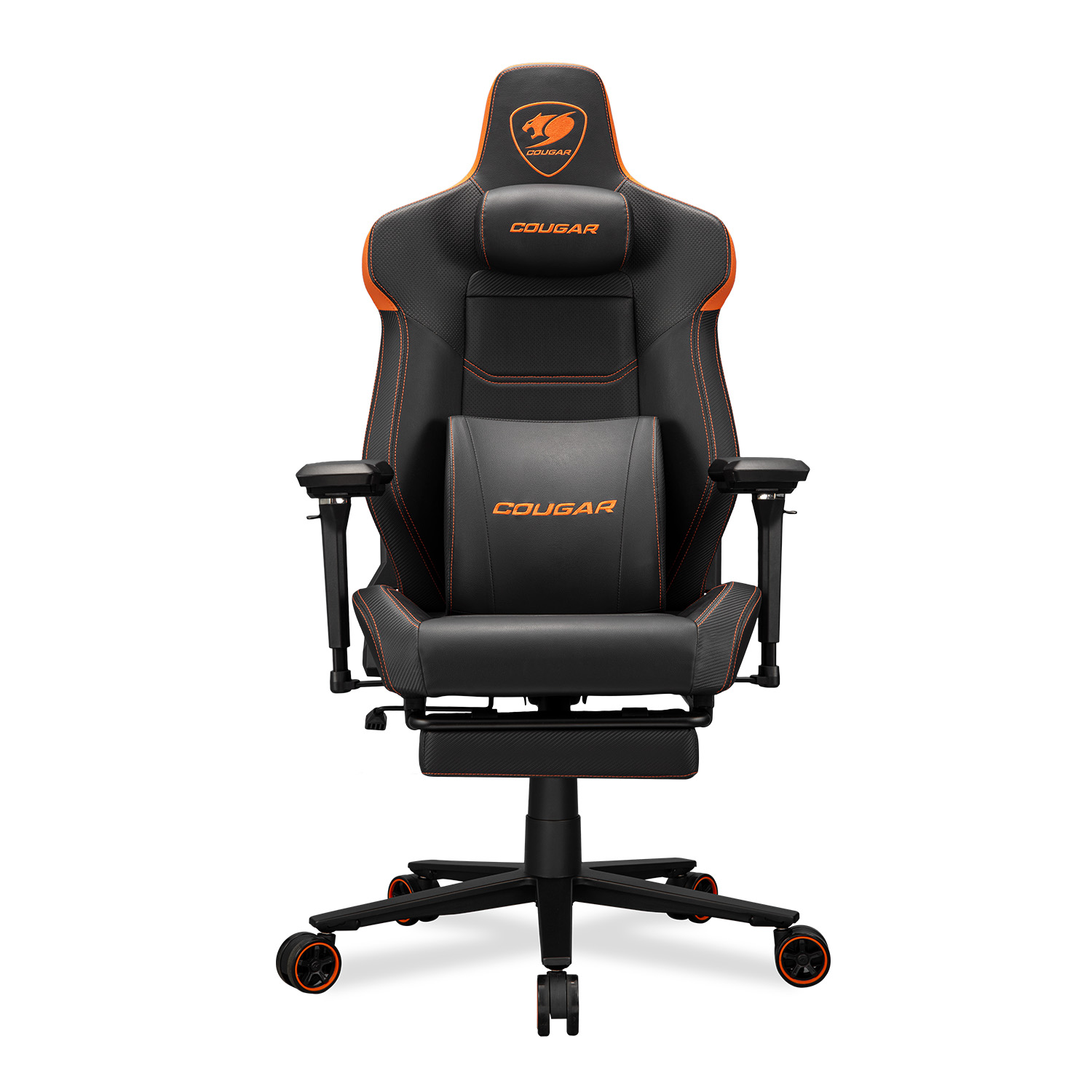 Fauteuil gaming Cougar Gaming ARMOREVOM Repose Pieds Rétractable Accoudoirs 5D Jusquà 155° Cuir PVC