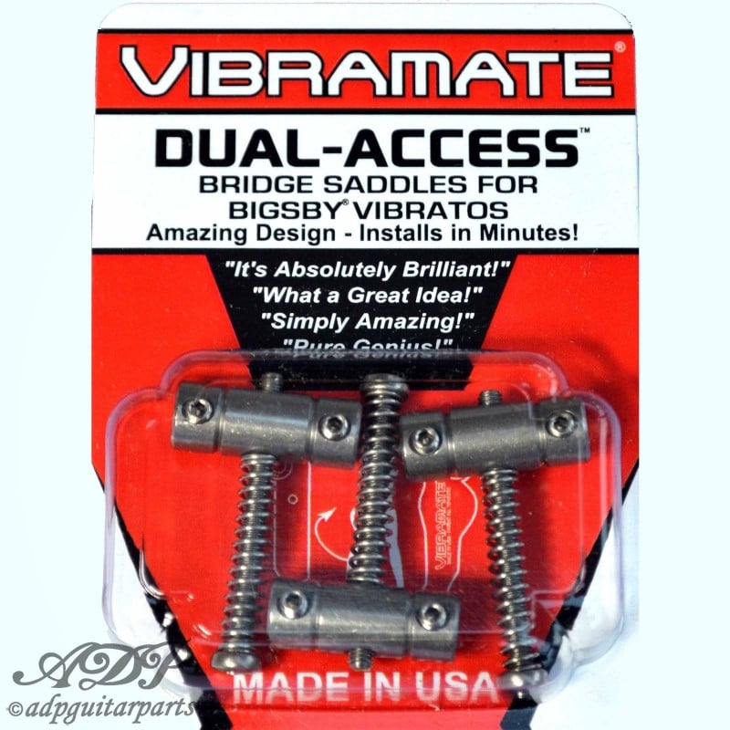 Vibramate 3 Pontets Vintage Tele pour vibrato B5 Dual-Access Acier Inox