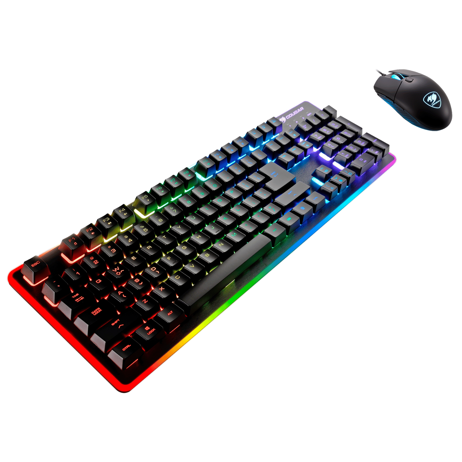 Pack Clavier Gaming Cougar Gaming CLAVIER + Gaming FILAIRE HYBRIDE DEATHFIRE EX 8 COULEURS LEDS AZERTY