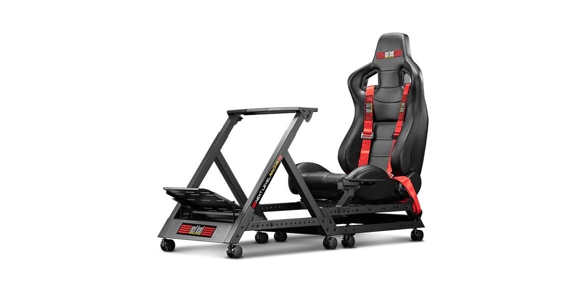 Cockpit de simulation auto GT Track Réglable en hauteur 138x120x55 cm Confort optimal