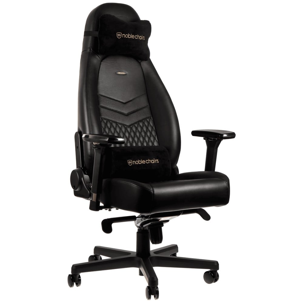 noblechairs ICON Chaise en cuir véritable / Or Neuf - vue 4