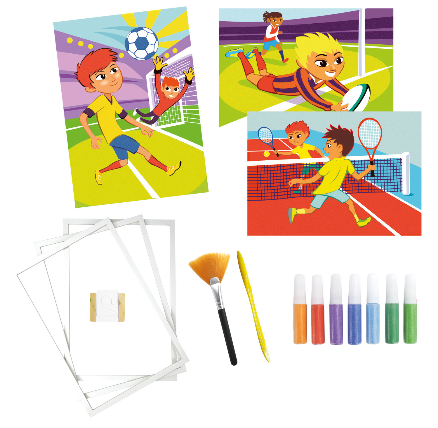 Kit créatif enfant Sable 3 tableaux Garçons