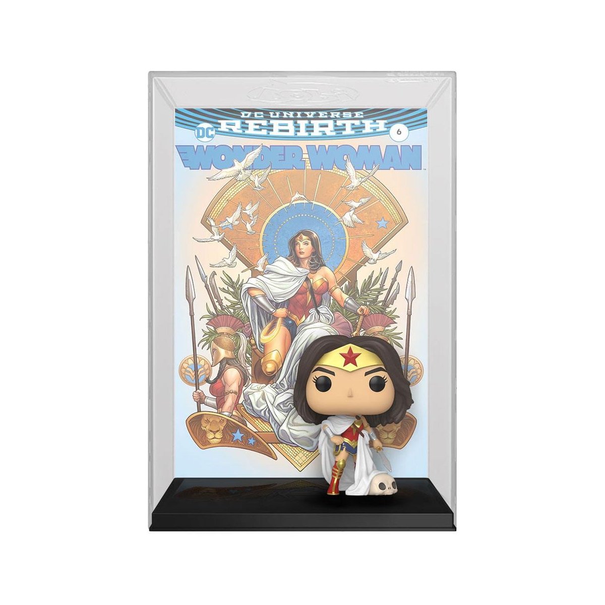 DC Rebirth - Figurine POP! Comic Cover 80th Wonder Woman (Rebirth) On Throne 9 cm