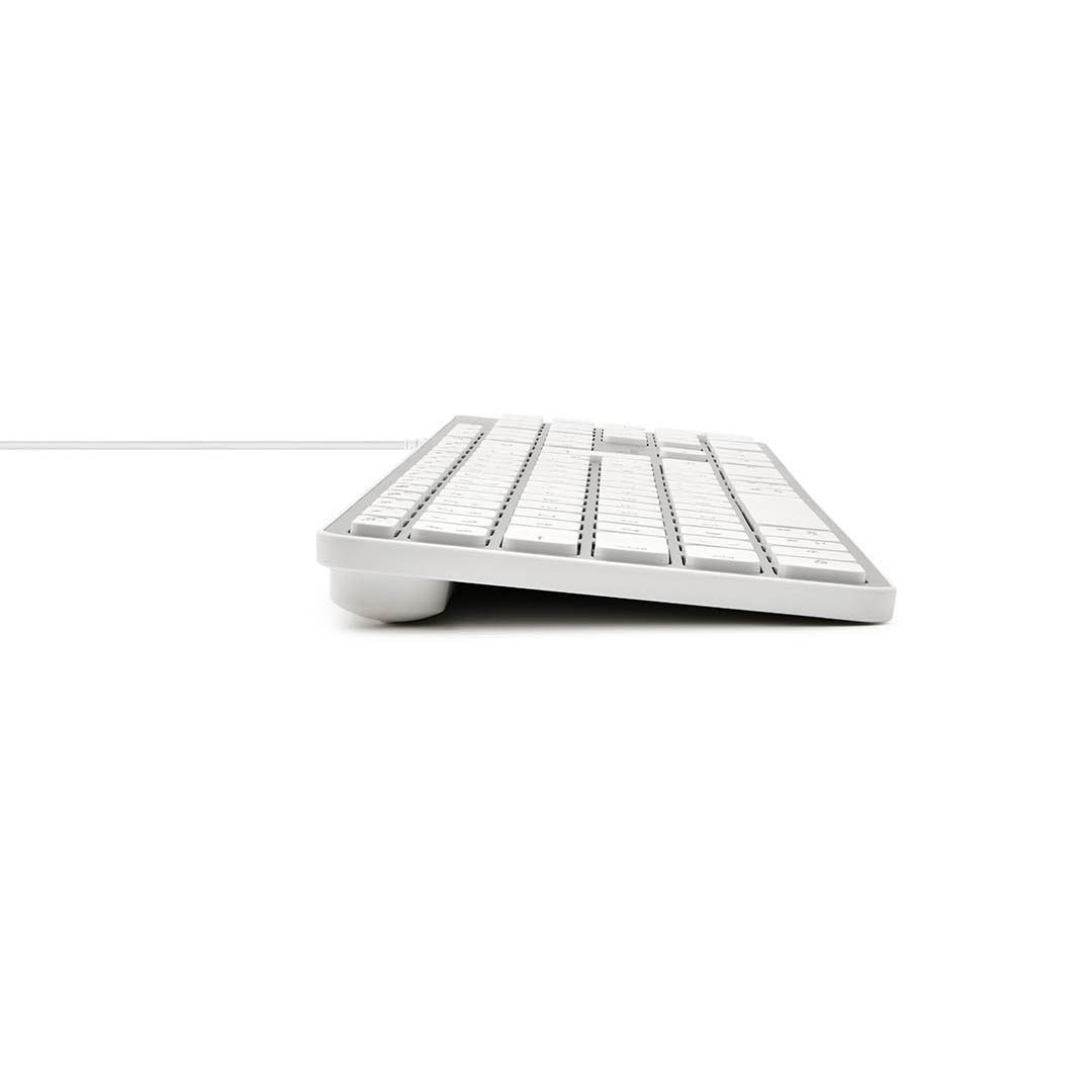 Clavier Français AZERTY Filaire pour Mac - Touches Concaves et Silencieuses, 13 Raccourcis Multimédia, Adaptateur USB/USB-C - Clavier AZERTY