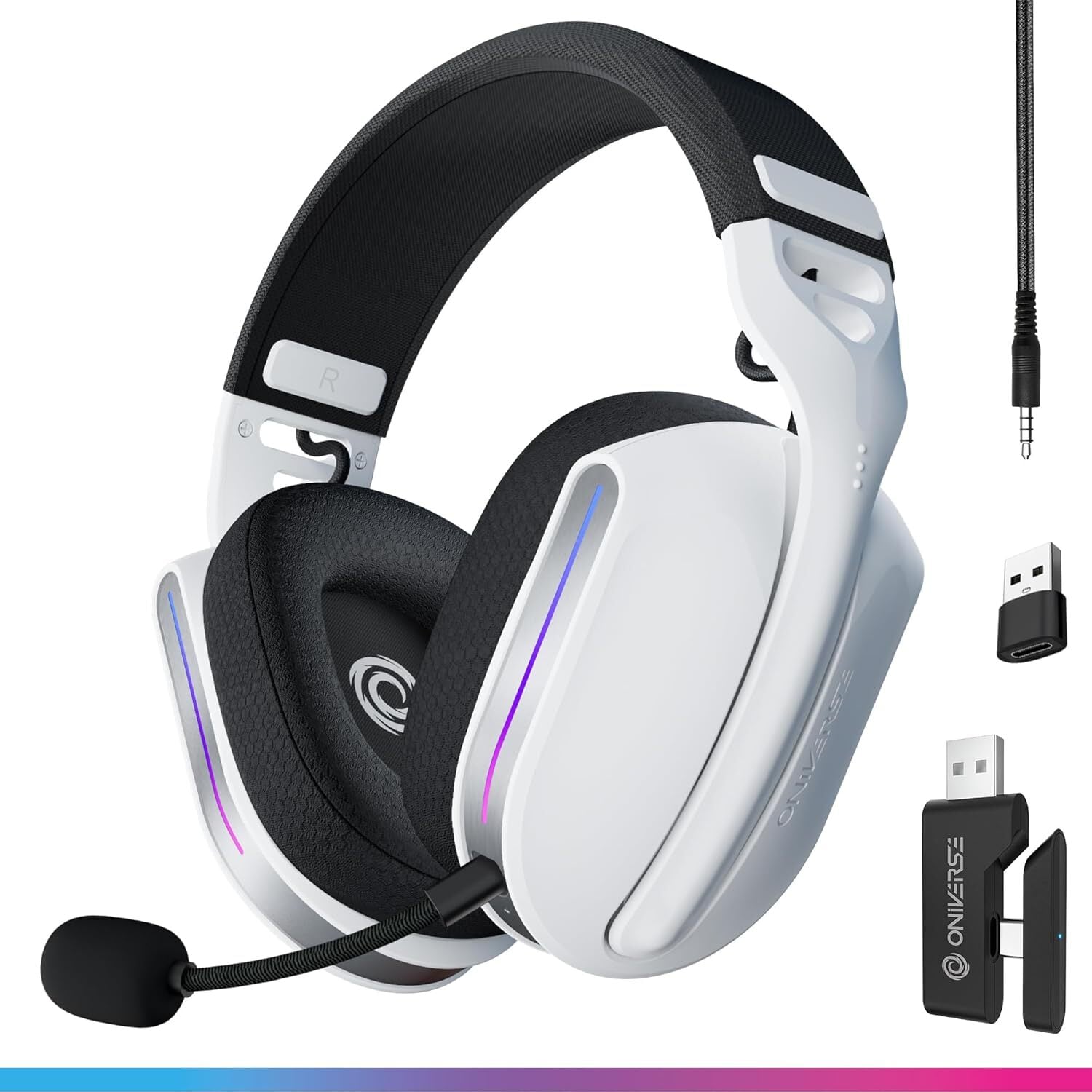 Casque Gaming sans Fil PS5PS4SwitchPC Oniverse 2 4 GHz Bluetooth batterie 33h Polaris