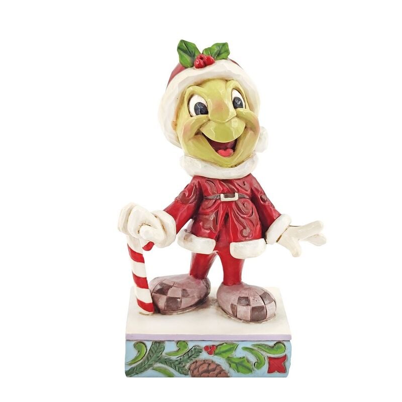 Figurine - Disney Traditions - Pinocchio - Jiminy Cricket Noël - 11,5 cm