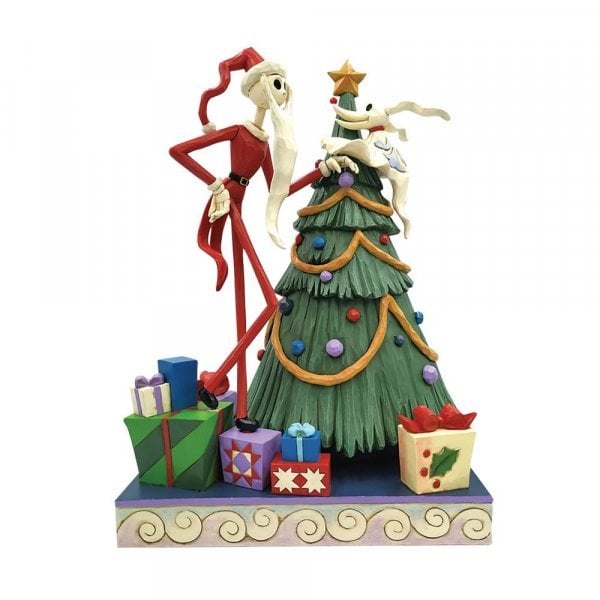 Figurine Enesco Disney Traditions - L'étrange Noël de M. Jack - Jack avec Zero et arbre de Noël