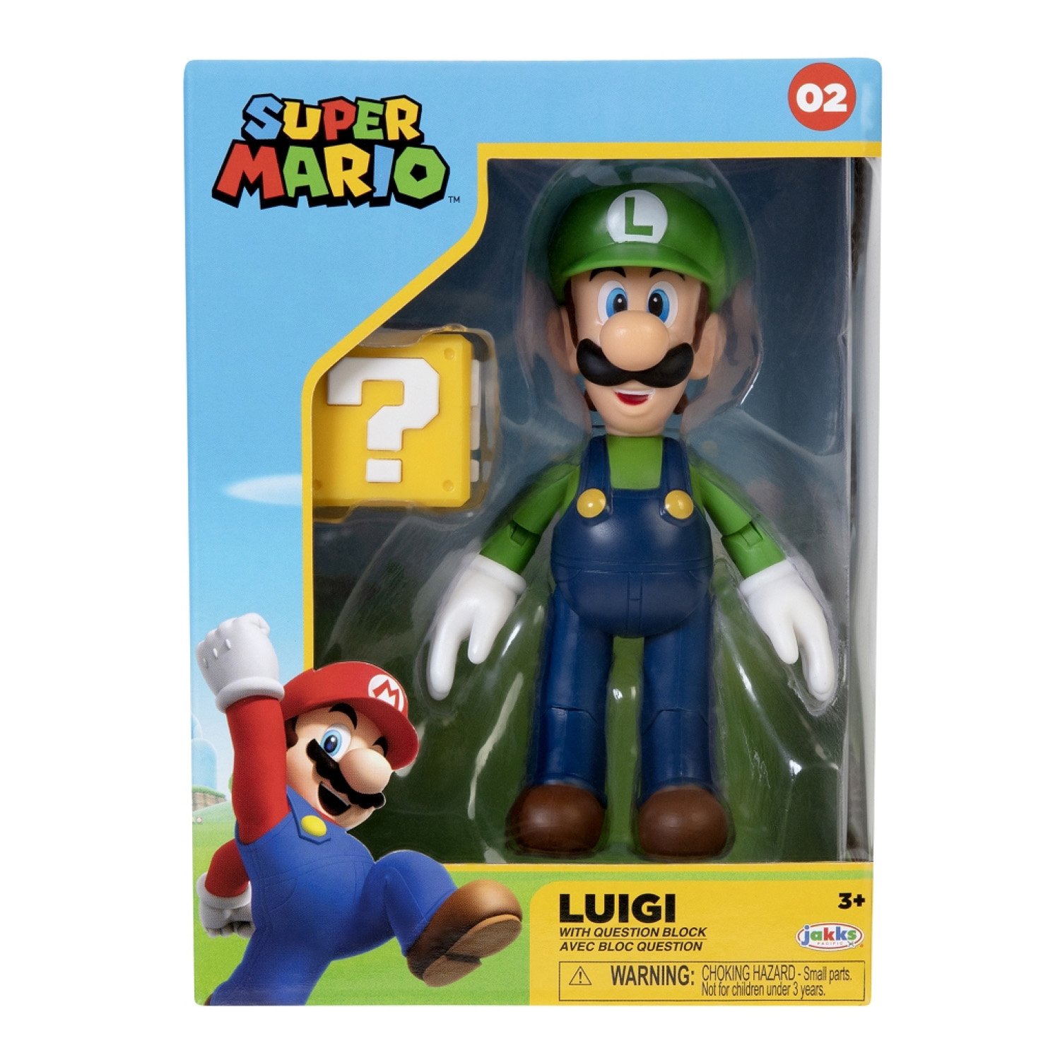 Super Mario - Figurine Luigi + Bloc question