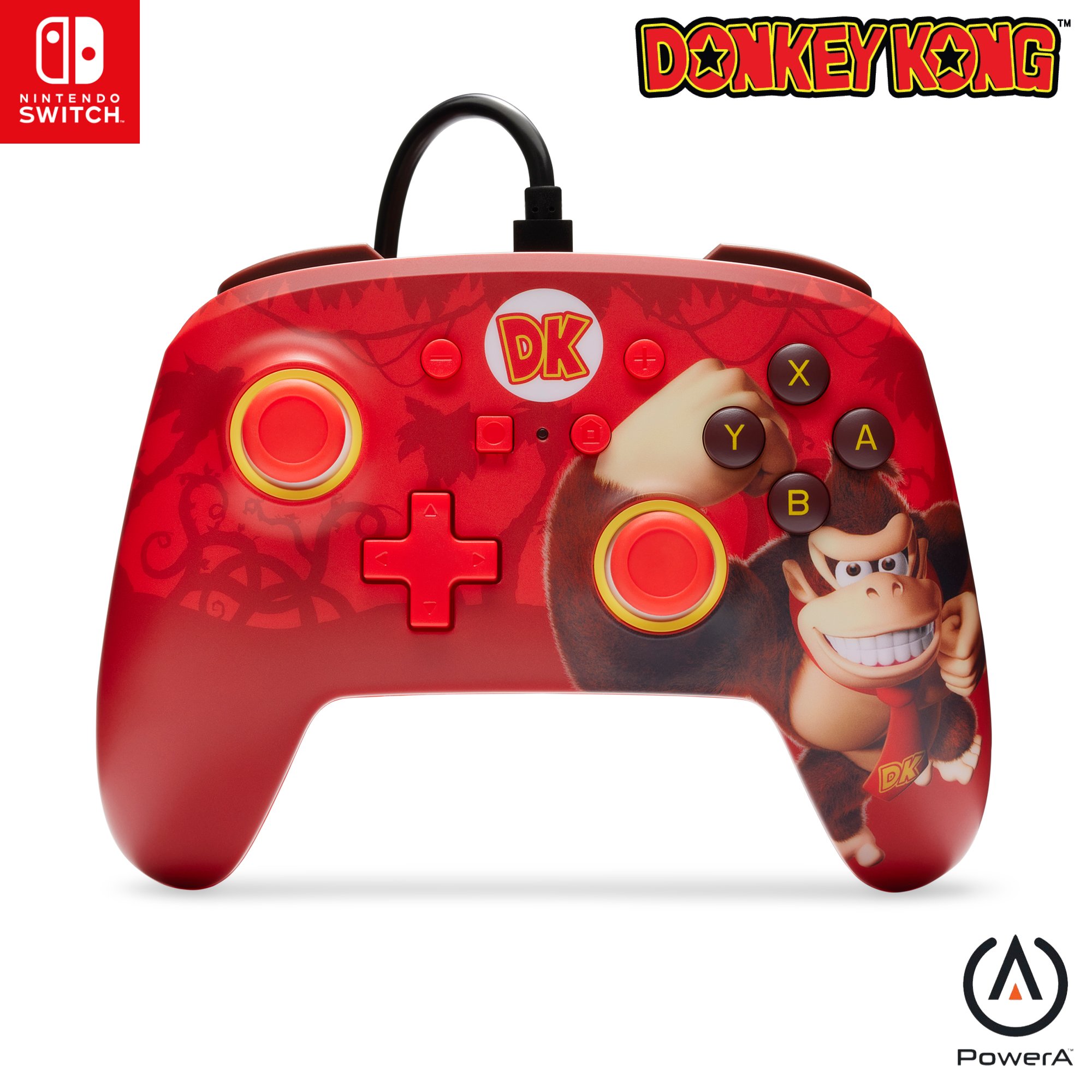 Manette filaire switch Power A - Enchenced wired controller Donkey kong  - Rouge