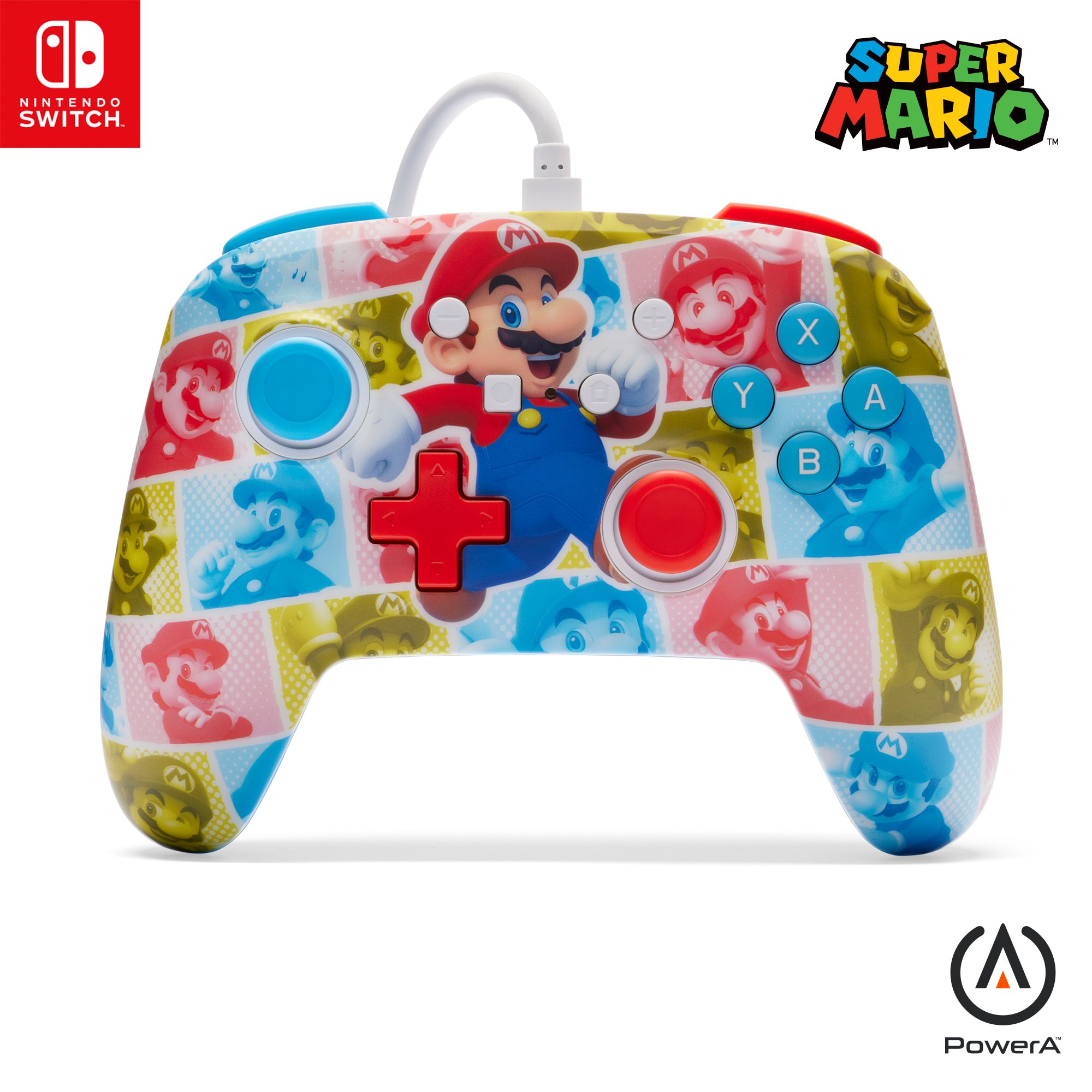 Manette filaire switch Power A - Enchanced wired contrommer Super mario