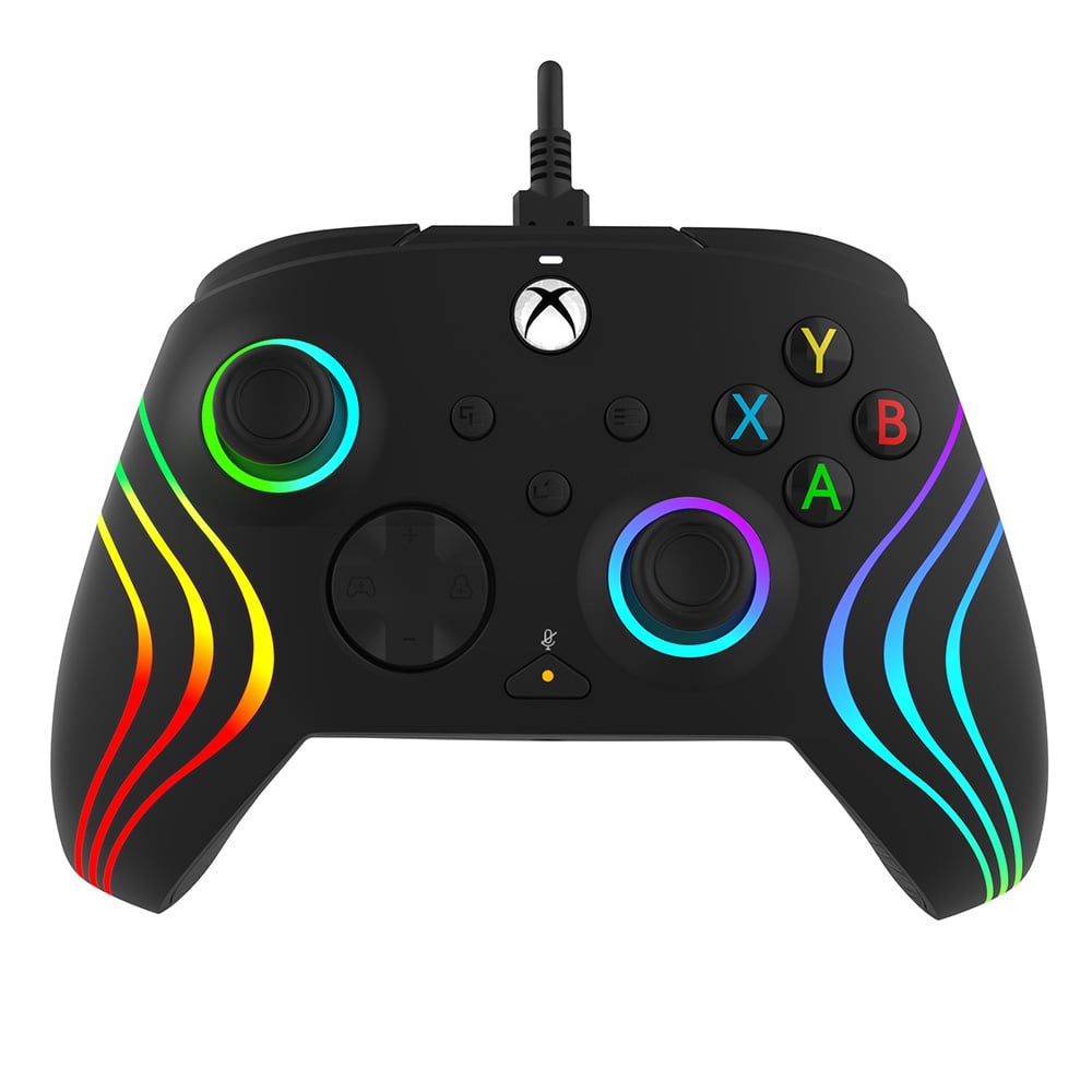 Manette filaire - PDP - Xbox X/S, Xbox One & PC - Black Afterglow Wave