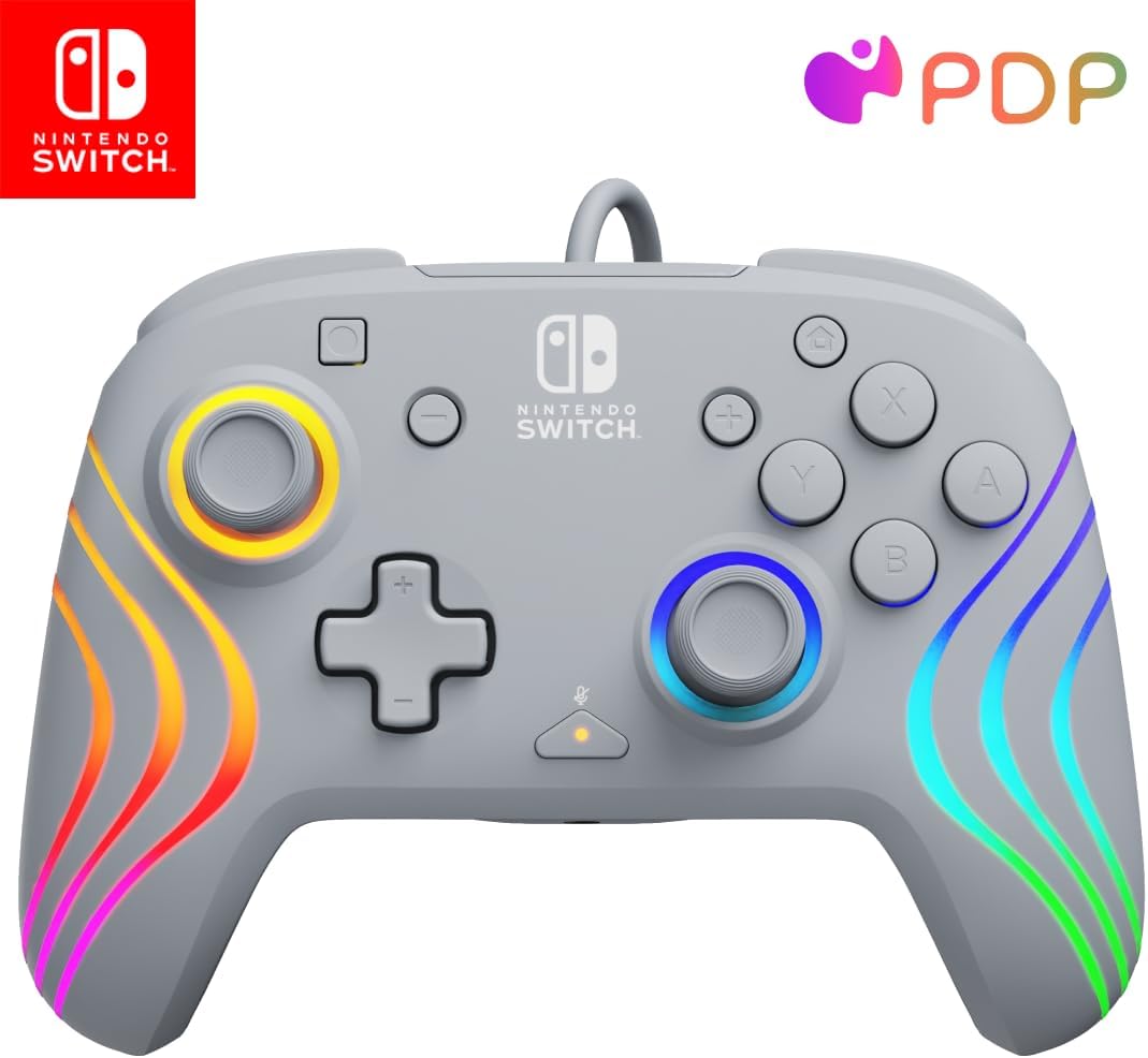 Manette filaire PDP - Afterglow wave - Switch - Gris Manette filaire PDP - Afterglow wave - Switch - Gris