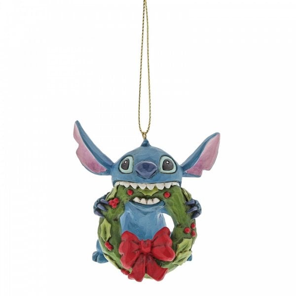 Figurine Enesco Disney Traditions - Lilo & Stitch - Stitch suspension de Noël