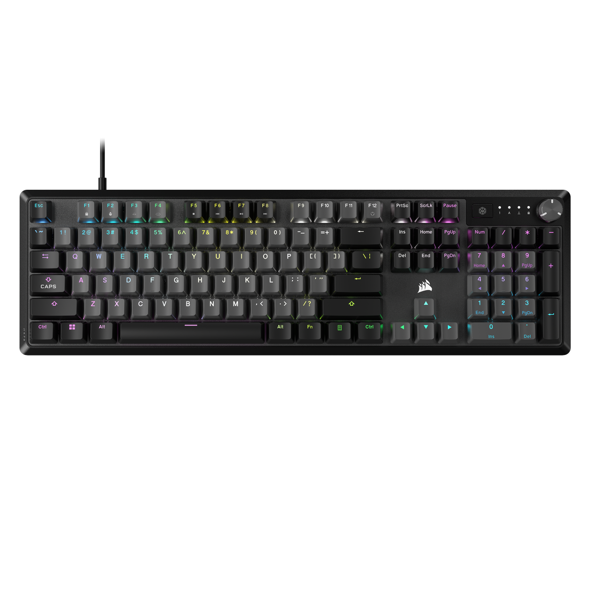 Clavier gaming mécanique K70 CORE RGB — Gris acier