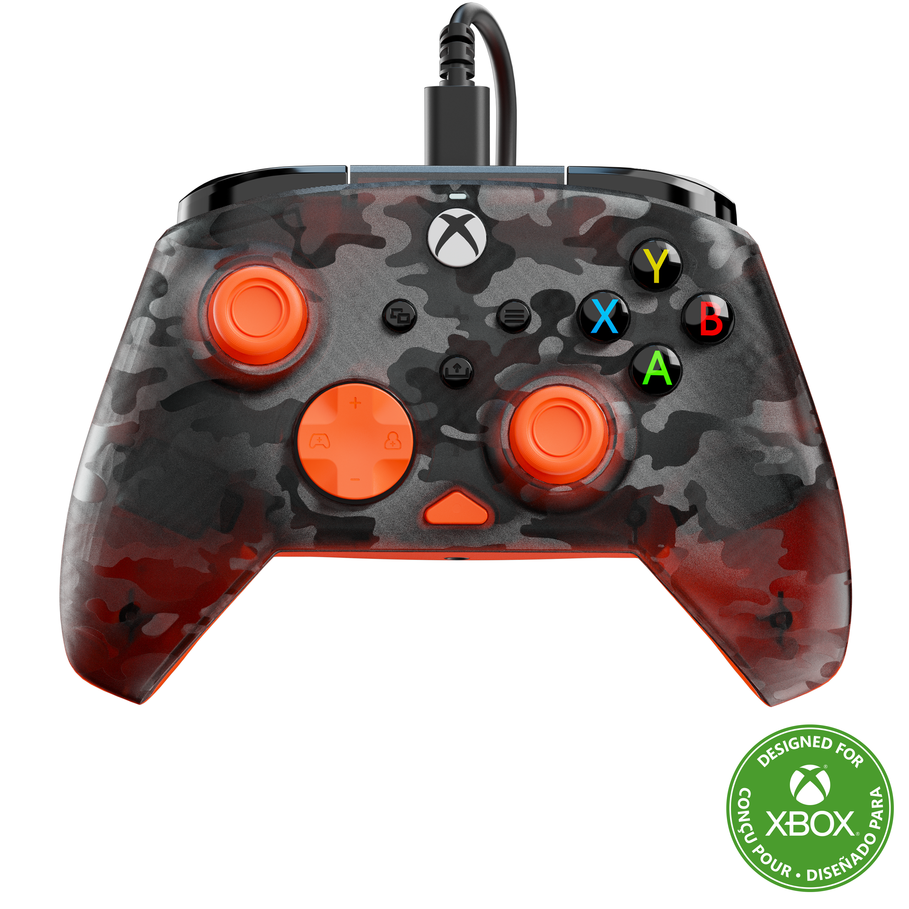 Manette filaire Rematch Core pour XBOX Turtle Beach - Ghost Black Camo/Orange