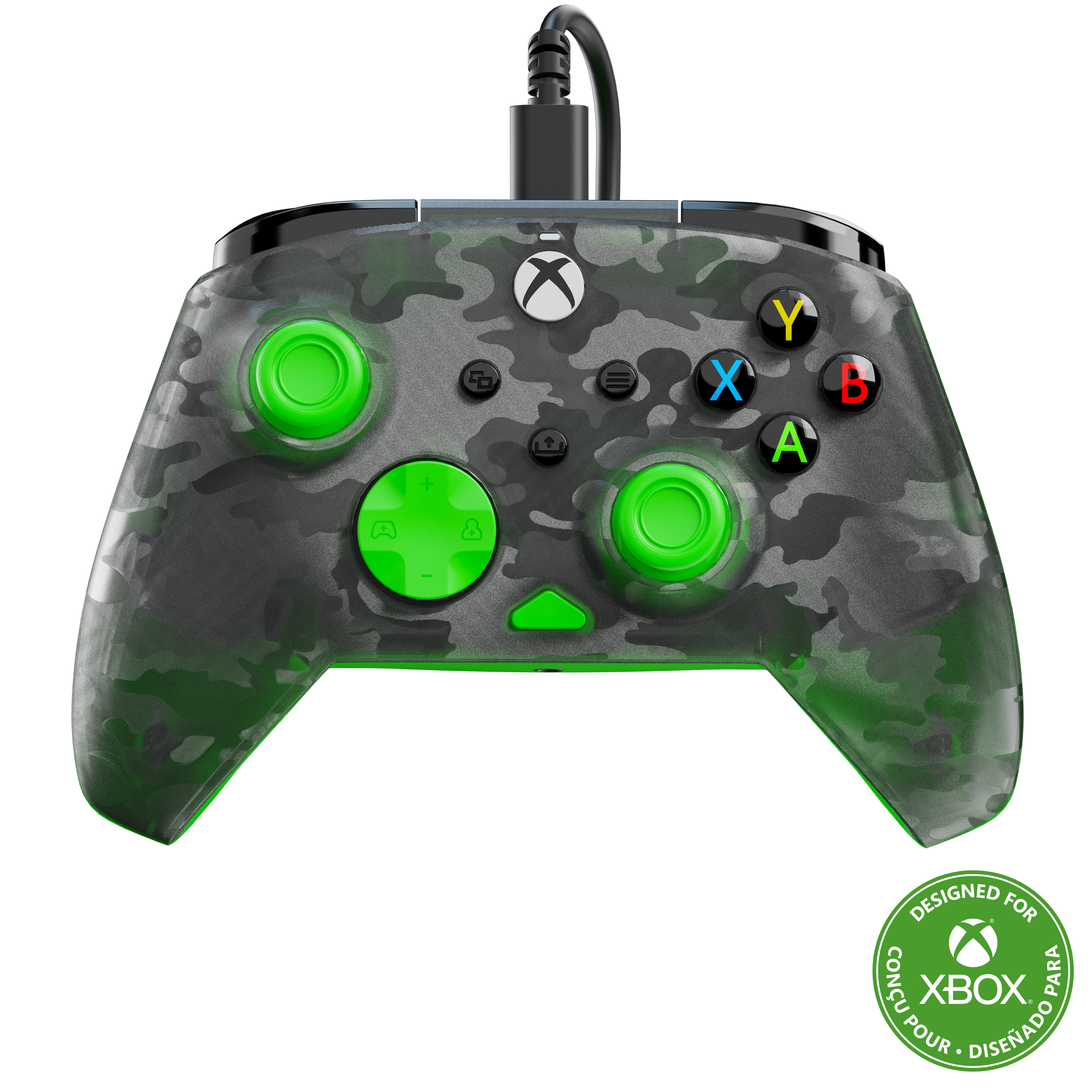 Manette filaire Rematch Core pour XBOX Turtle Beach - Ghost Black Camo/Green