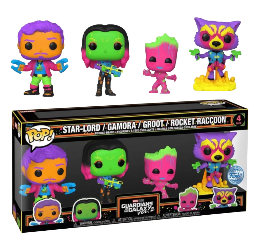 Pack 4 figurines Funko POP! - Les Gardiens de la Galaxie 2 - Star-Lord / Gamora / Groot / Rocket Racoon