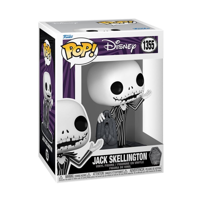 Figurine Funko Pop! Jack Skellington et la pierre tombale - L'étrange Noël de Mr jack n°1355