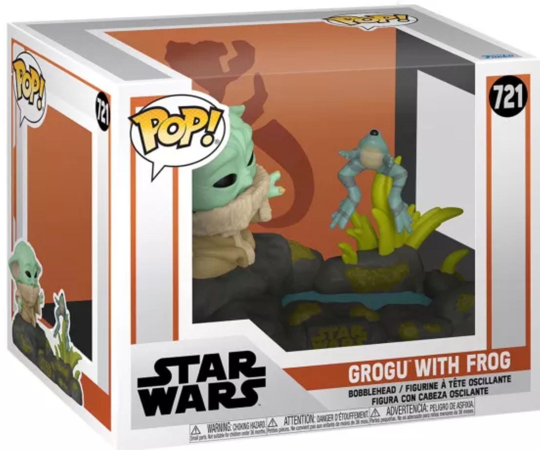 Figurine Funko POP! - The Mandalorian - Grogu avec la grenouille n°721