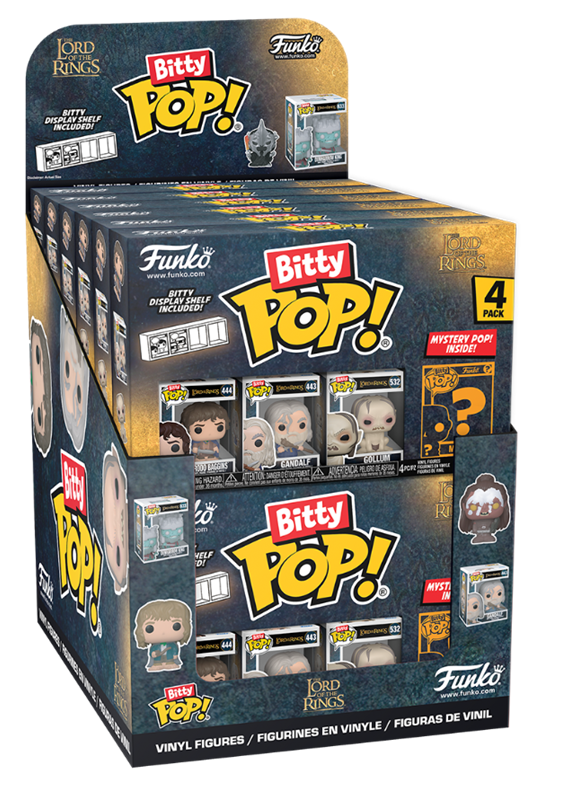 Assortiment de 4 figurines Funko Bitty POP! - Le seigneur des anneaux - Modèles aléatoires - Vendu à l'unité