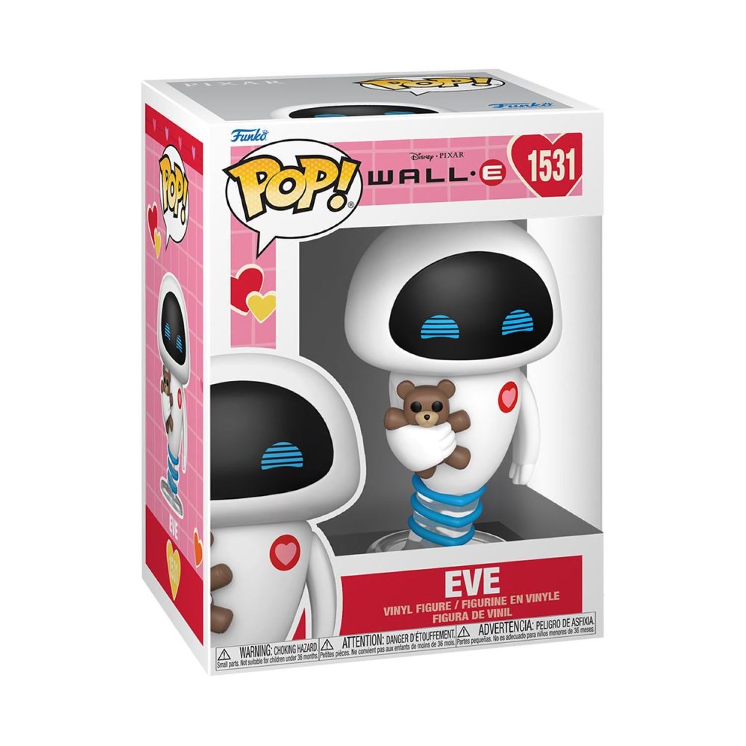 Figurine Eve Avec ourson - Funko Pop! Wall-E - Saint Valentin - n°1531