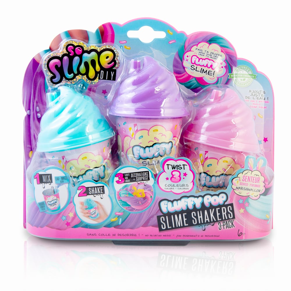 Slime Shaker Fluffy Canal Toys - 3 Packs