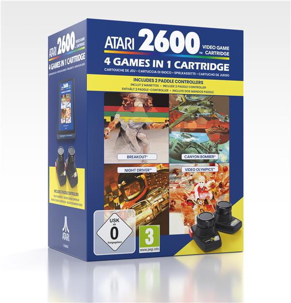 4 Jeux En 1 Pour Atari 2600+ Et Set De 2 Manettes Paddle Console Retro - vue 2